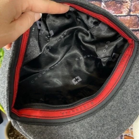 Nathaniel Cole Grey Classic Crown Cap Wool Lined Grey Size L - Picture 10 of 12